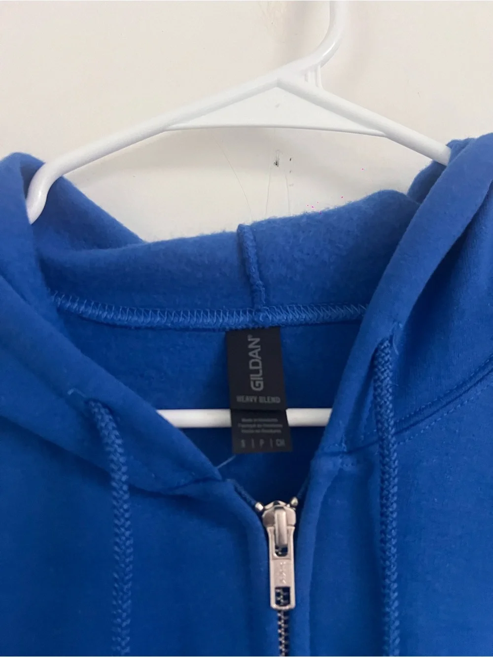 Trader Joe's Full Zip Hoodie Men's Small Employee Blue Logo Graphic Like New